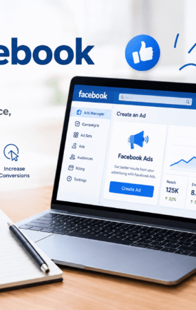 Facebook Ads campaign dashboard with audience targeting and analytics