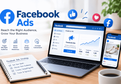 Facebook Ads campaign dashboard with audience targeting and analytics